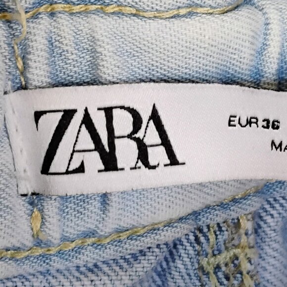 ZARA High-Waisted Paperbag Jeans Size 4 - Picture 8 of 10